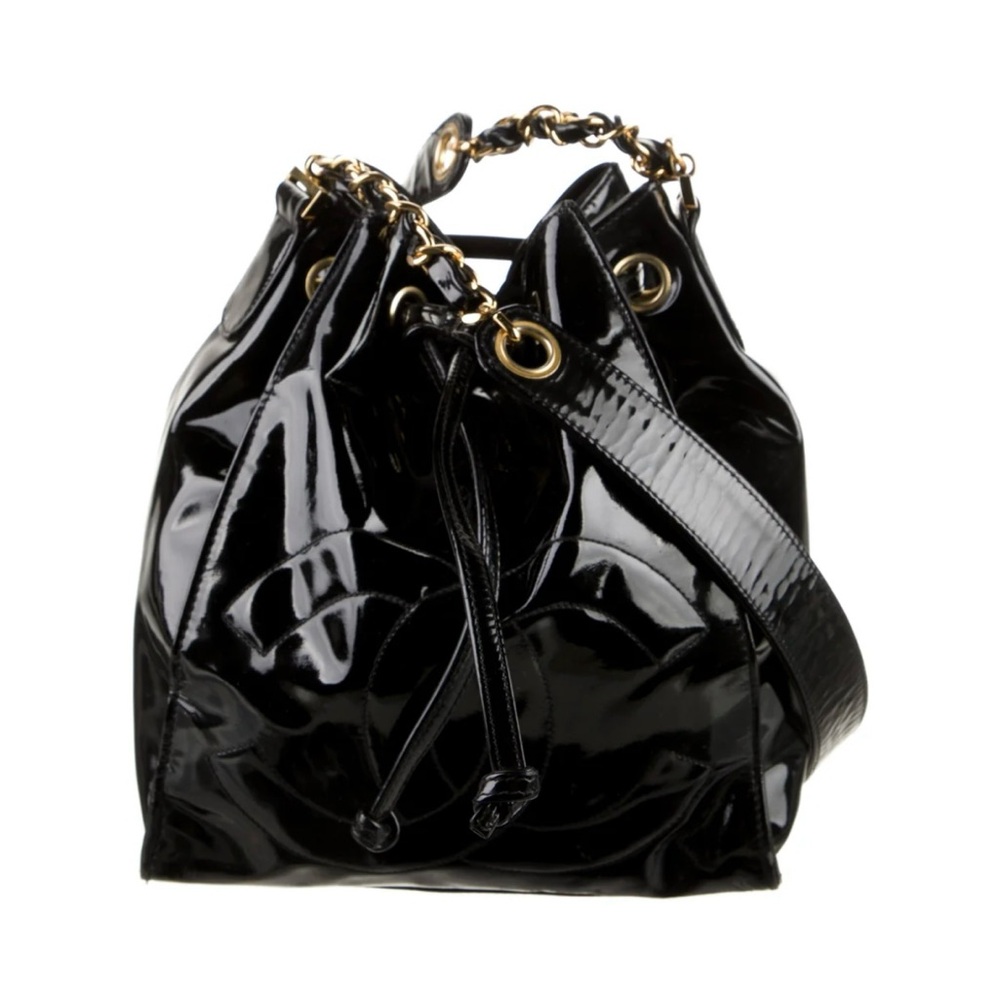 Chanel Patent leather Bucket Bag used and authentic